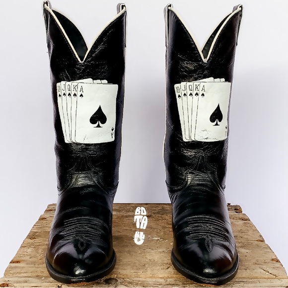 Laredo Other - Sold Rare Vintage Laredo Royal Flush Full House Gambler Cowboy Western Boots